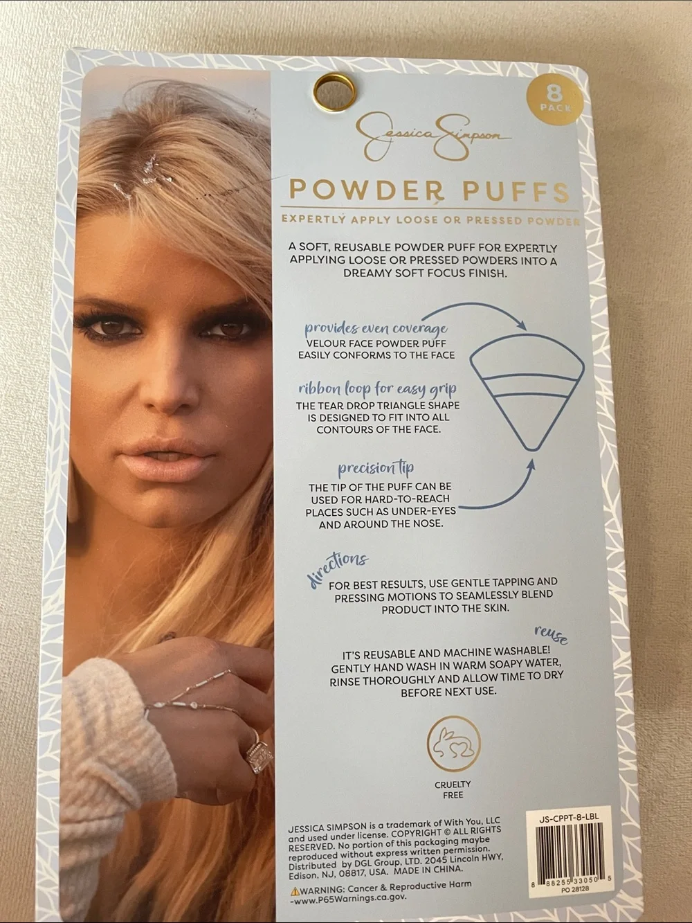 💋Jessica Simpson Powder Puffs in Light Blue - 8 Pack💋